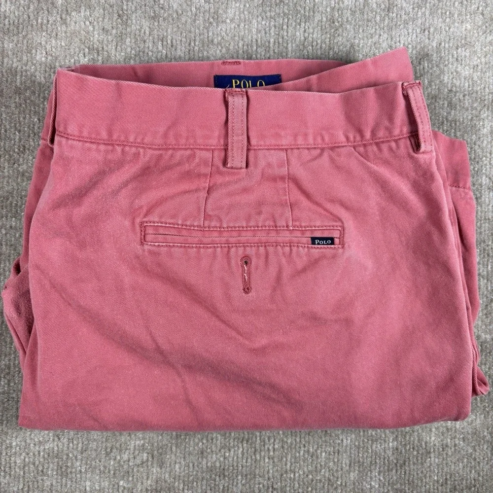 Polo Ralph Lauren Men's‎ Pink Chino Shorts Cotton Classic Fit Flat Front 42 9